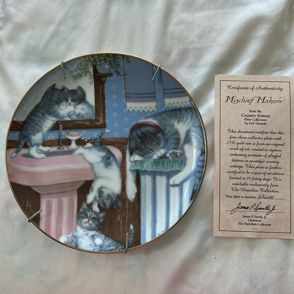 set of 4 cat plates, Ranging from 1987-1990. - Picture 10 of 13